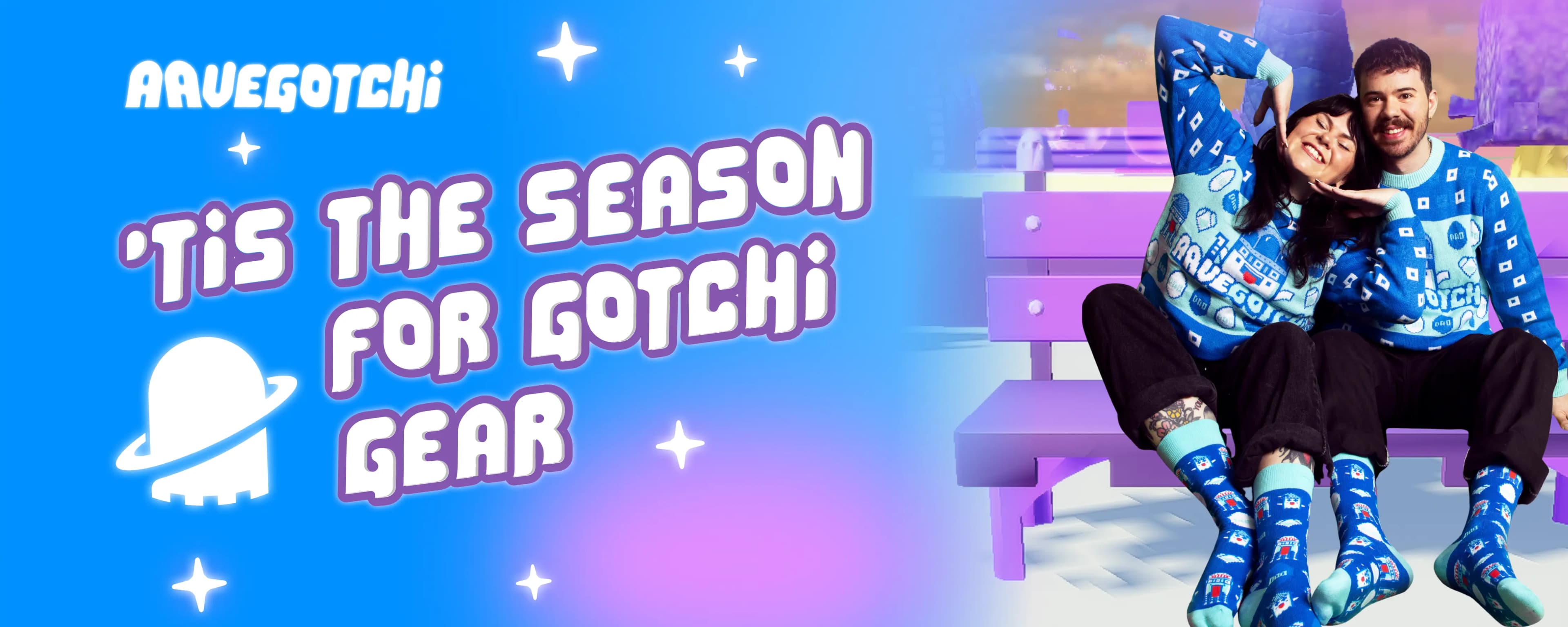 'Tis the Season for Gotchi Gear—Aavegotchi's Third Edition Sweater is Here!